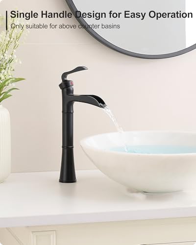 Stylish Tall Vessel Sink Faucet with Bamboo-Insensitive Flow