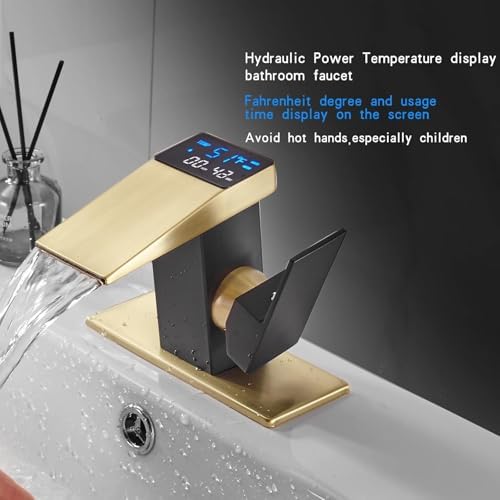 Elegant Touch Vain Bathroom Faucet with Temperature Display