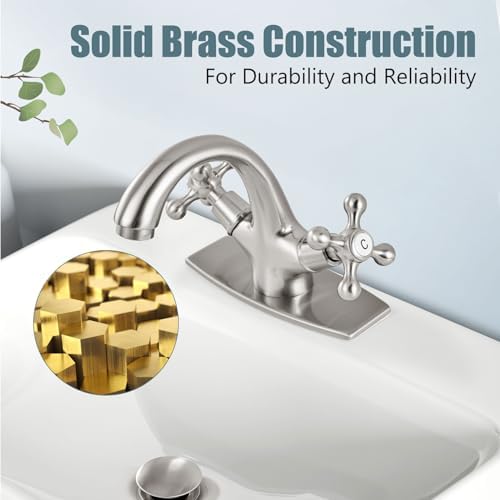 Aolemi Single Hole Touch faucet Cross Handle Brass 38-inch Thread