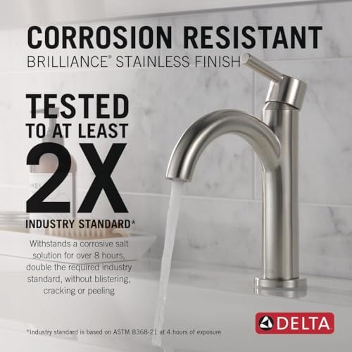 Delta Faucet Nicoli Single Hole Brushed Nickel Faucet