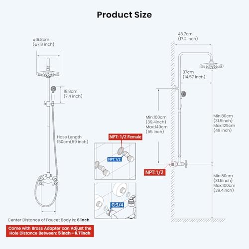 Exquisite Exposed Shower Faucet