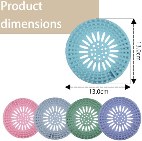 6-Piece Hair Catcher Set for Shower Drains