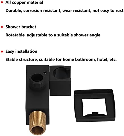 Copper Shower Head Holder Bracket Matte Black