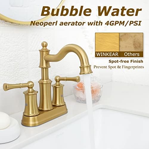 Elegant Winkear 2-Handle Deck-Mount Bathroom Sink Faucet