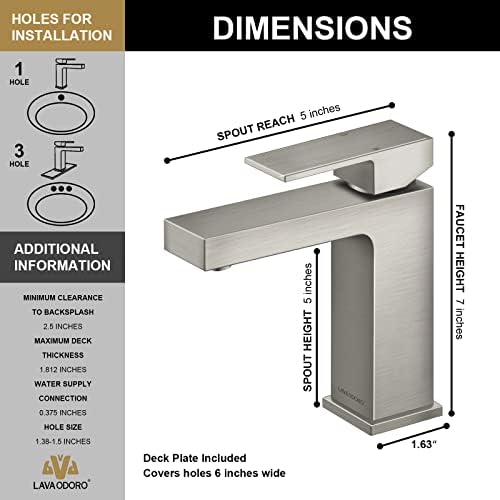Luxury Brushed Nickel Bathroom Faucet Set for Home Bath