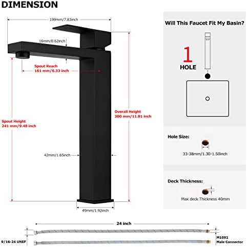 Efficient Tall Sink Faucet for Bathroom