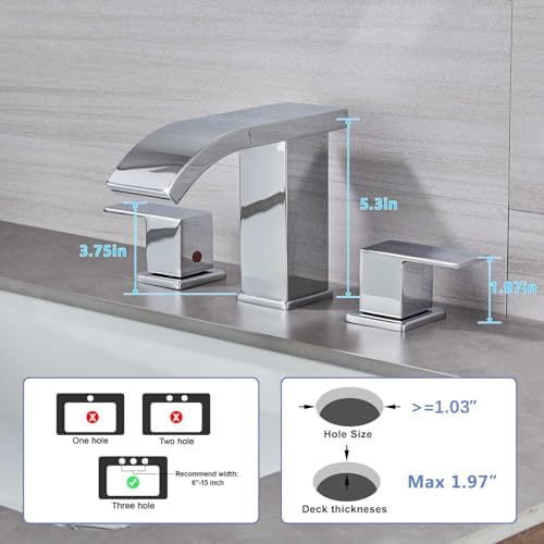 Luxury LED Waterfall Bathroom Faucets