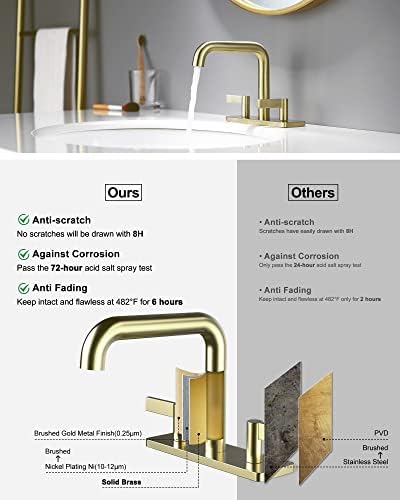 Bathroom Faucet 2-Handle Brushed Gold indarecom