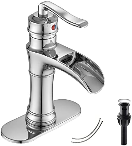 GGStudy Single-Handle Bathroom Faucet - Waterfall spout for a MILLION-dollar look