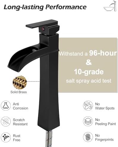 Elevate Your Bathroom Design with the Elegantly Tall Vessel Faucet