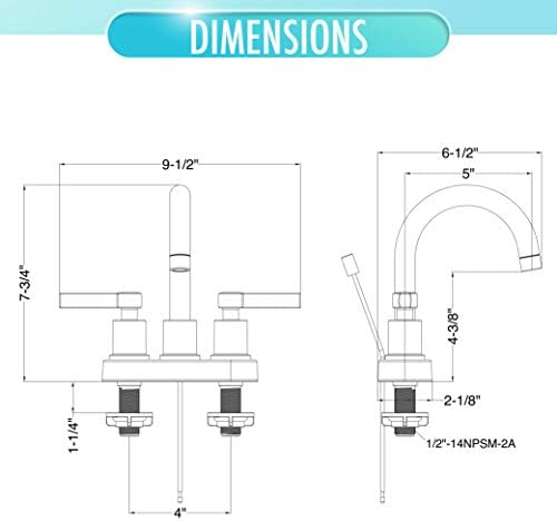 Two Handle High Arc Polymerpolish Chrome Faucet