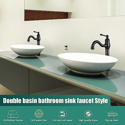 Adjustable 360 Vessel Sink Faucet Brass Oil Rubbed Bronze