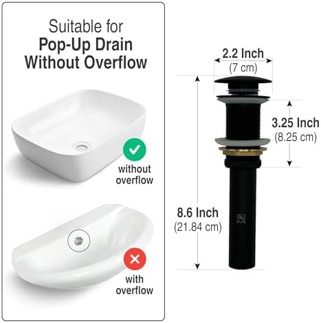 Matte Black Touch-Spacious Vessel Faucet