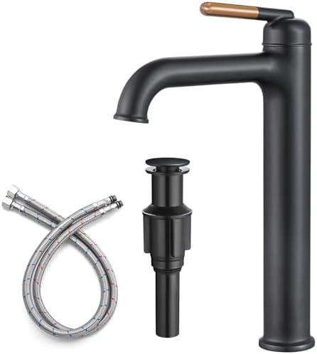 Stylish Black Vessel Sink Faucet Durable Water-Saving