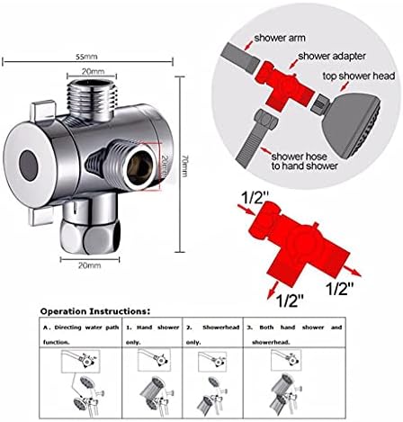 Adjustable 3-Way T-Adapter Shower
