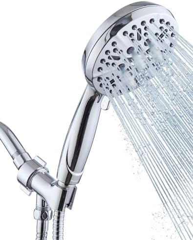 BOWGER Handheld Shower Head - High Pressure 60 Hose Premium Bath Experience