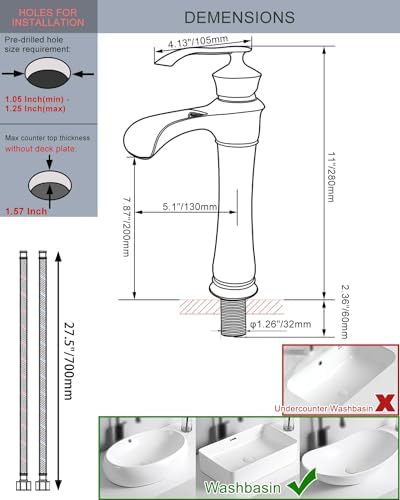 Retro Tall Bathroom Faucet