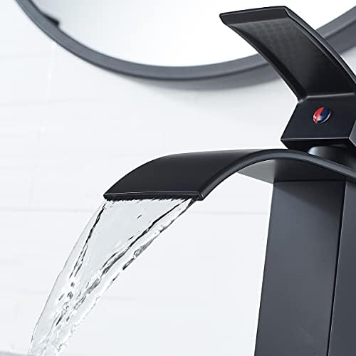 VOTON Vessel Sink Faucet Matte Black Stable Waterfall Durable Stylish