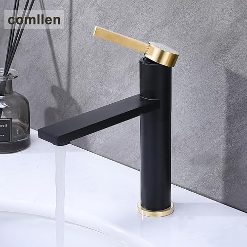 Bathon Black and Gold 304 Stainless Steel Bathroom Faucet