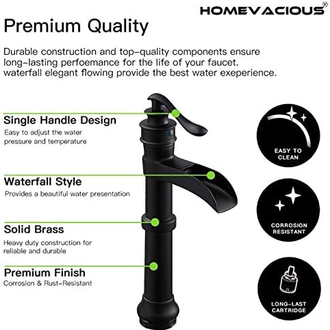 Homevasts Black Faucet Vessel Sink
