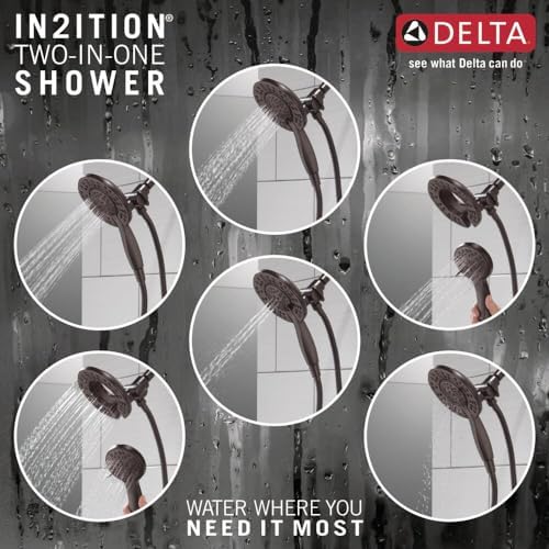 Delta In2ition 2-in-1 Dual Shower Head with Oil Rubbed Bronze