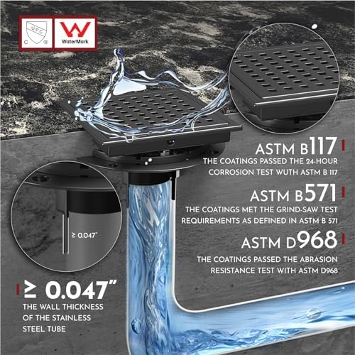 Prime 6-Inch Square Floor Drains