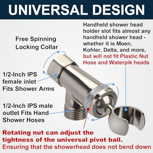 Adjustable All Metal Shower Head Holder