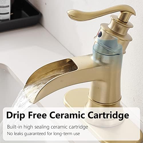 Stunning Gold Faucet Waterfall Design