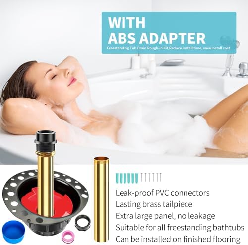 Wowewk Bathtub Drain Kit for Freestanding Bathtubs