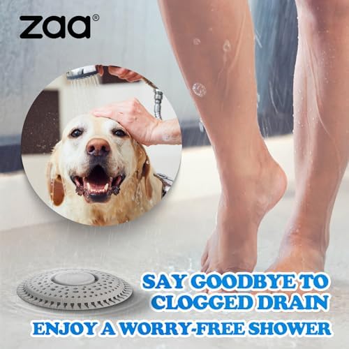 ZAA Premium Silicone Shower Drain Hair Catcher for Bathroom Kitchen Use