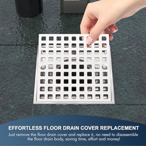 4 Brushed Nickel Shower Drain Cover