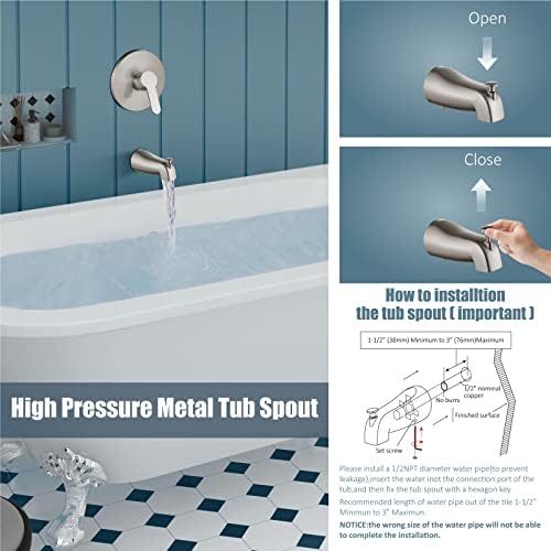 Aolemi Brushed Nickel Faucet Set for Modern Bathrooms