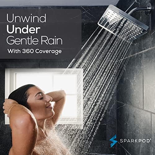 Luxury High-Pressure Rain shower head in Chrome 8 inch