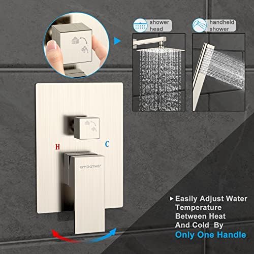 Stunning 10-Inch Overhead Rain Shower System Set