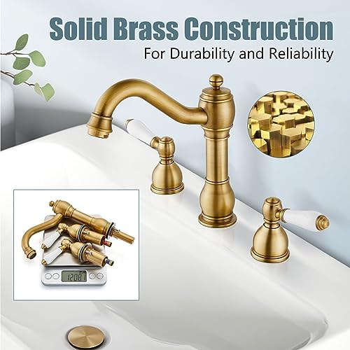 Elegant antique brass bathroom faucet