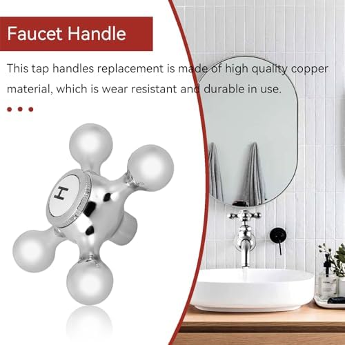 2-Piece Cross-Arm Faucet Handle Kit for Bathroom