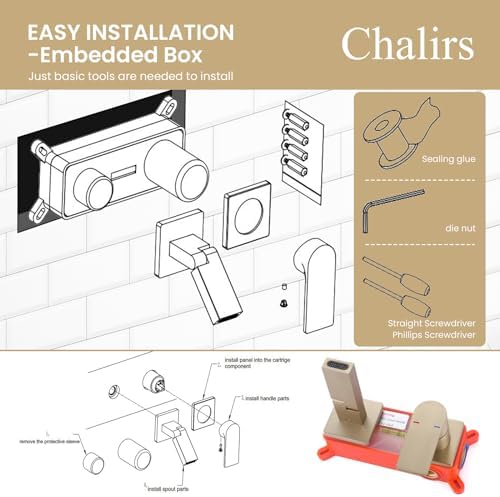 Wall-Mounted Bathroom Faucet 180 Rotatable Solid Brass Faucet
