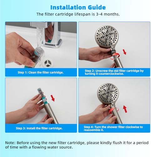 Hibbent 2-Pack Replacement Shower Filters