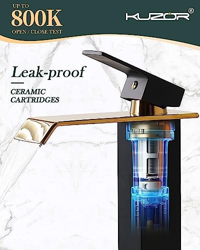 Tall Vessel Sink Faucet 1126-inch Stainless Steel Brass Matte BlackShiny Gold