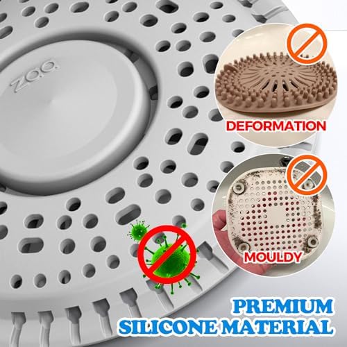 ZAA Premium Silicone Shower Drain Hair Catcher for Bathroom Kitchen Use