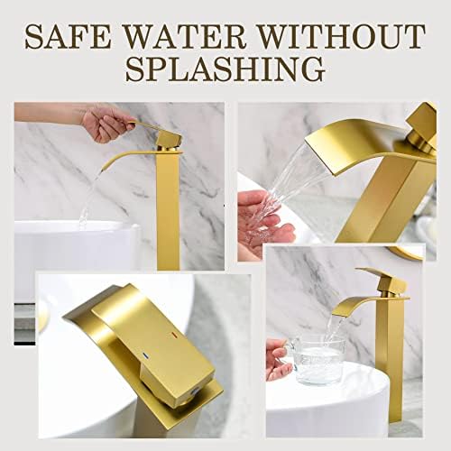Sturdy Gold Vessel Sink Faucet