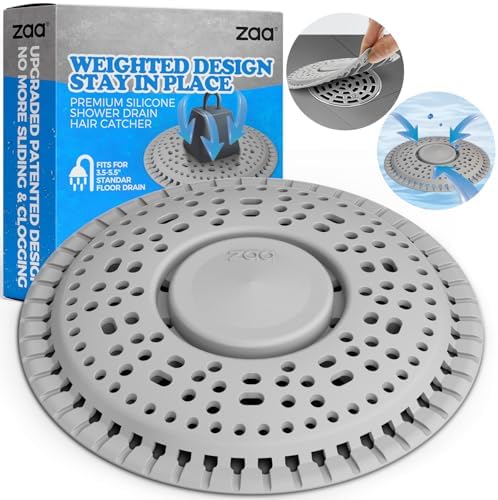 ZAA Premium Silicone Shower Drain Hair Catcher for Bathroom Kitchen Use
