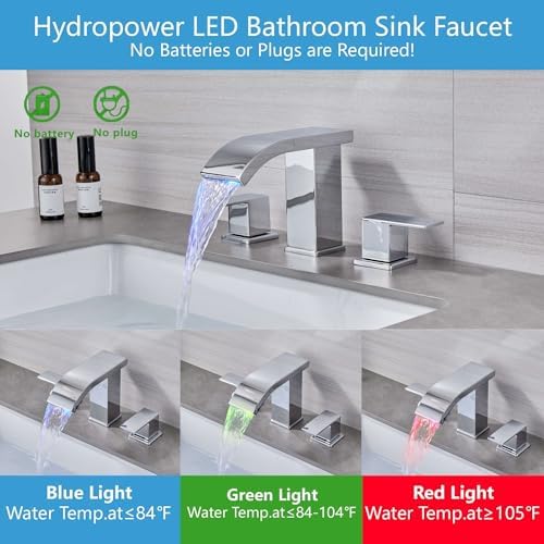 Luxury LED Waterfall Bathroom Faucets