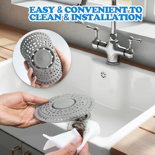 ZAA Premium Silicone Shower Drain Hair Catcher for Bathroom Kitchen Use