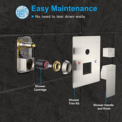Stunning 10-Inch Overhead Rain Shower System Set