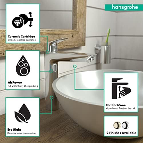 Modern Hansgrohe 1-Handle Bathroom Sink Faucet with Chrome Finish