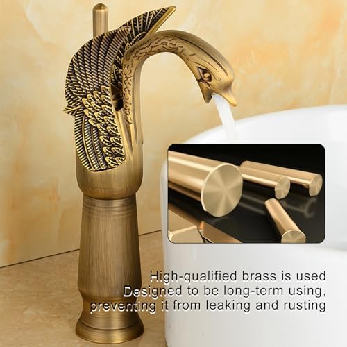 Bathroom Faucet Single Hole Sink Faucet Antique Brass Faucet