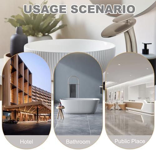 BathWise Touch Faucet Single Hole Brushed Nickel Modern Efficient