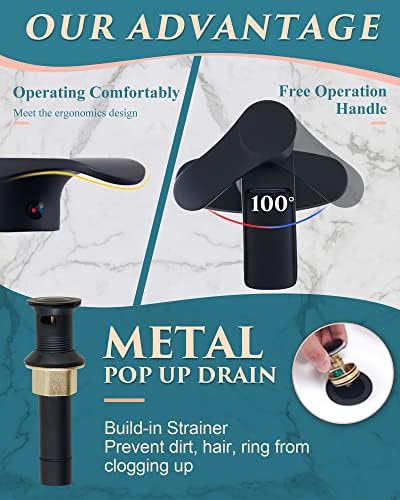 5-Minute InstallationSingle Hole Bathroom Faucet