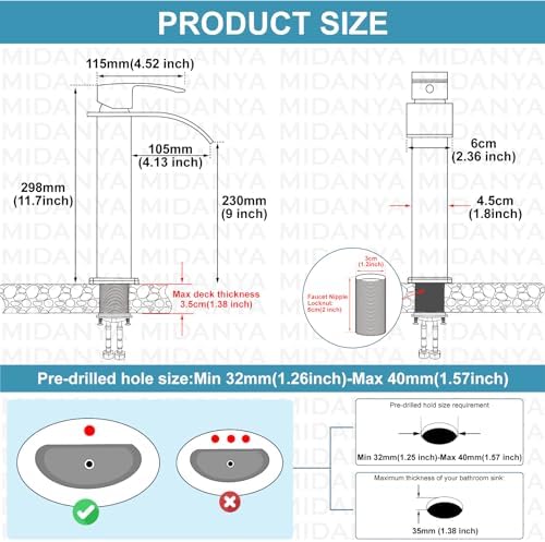 Midanya Modern Bathroom Faucet